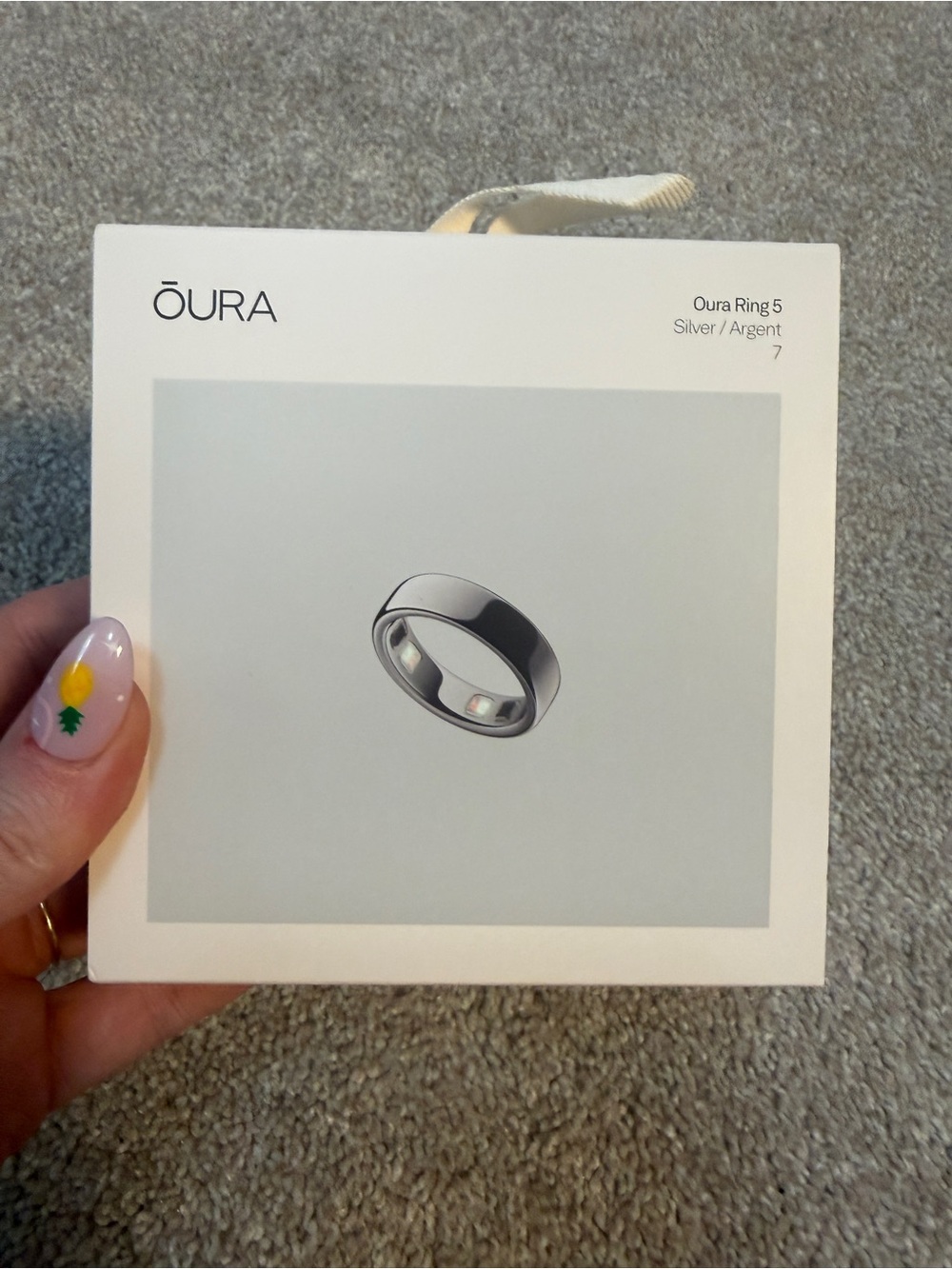 Oura Ring 5 — Silver Smart Ring — Size 7 NEW UNOPENED